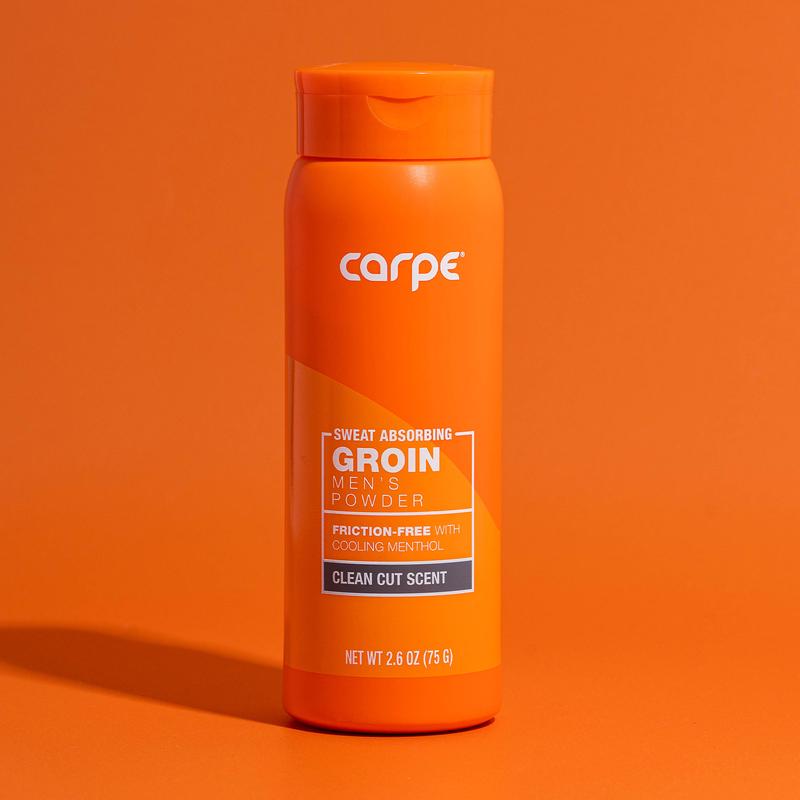 Carpe Men's Groin Sweat Absorbing Powder - Talc-Free Formula for Comfort and Efficacy