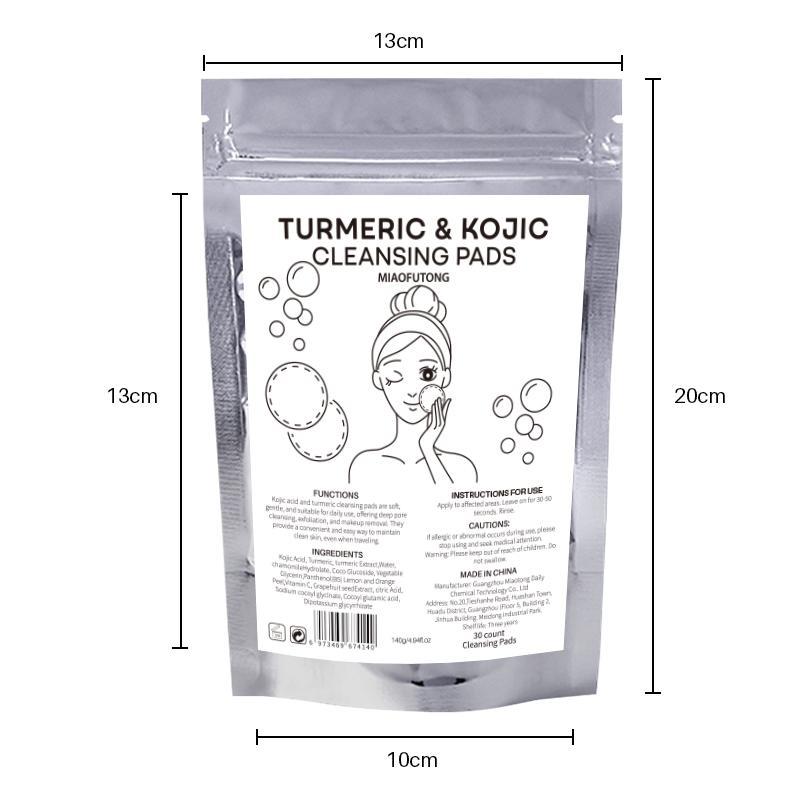 Turmeric Cleansing Exfoliating Pads Facial Cleansing Skincare Kojic Pack Kojic Pack