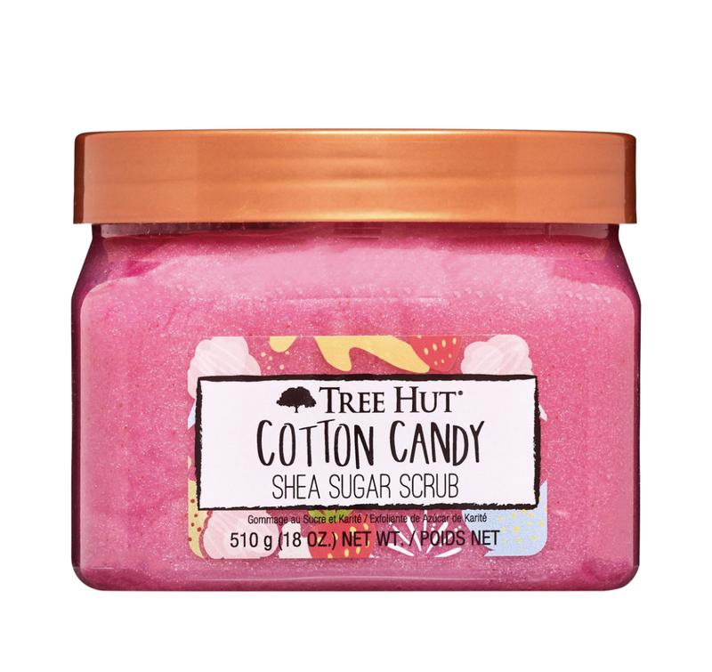 Tree Hut Cotton Candy Shea Sugar Exfoliating and Hydrating Body Scrub, 18 oz.