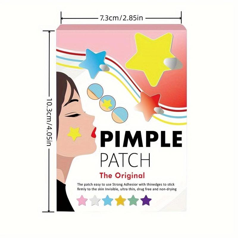 Star Shaped Acne Patches, 280pcs box Multicolor Hydrocolloid Acne Cover Patches, Facial Skin Care Products for Women & Men