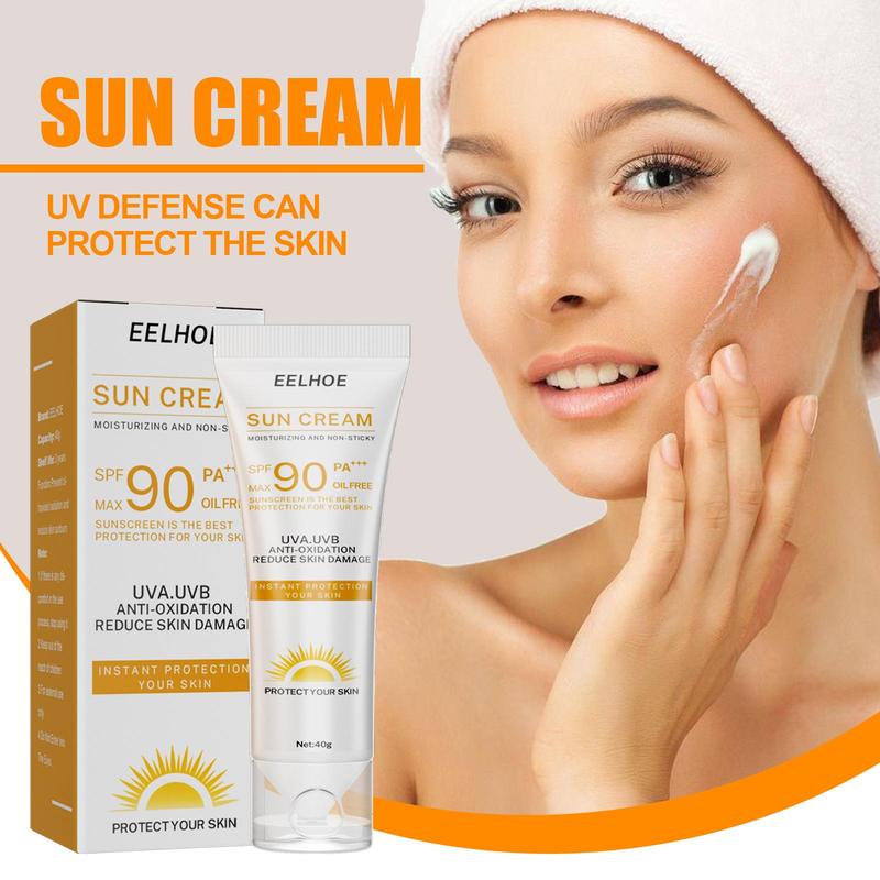 Moisturizing Sun Cream, Lightweight and Non-greasy Sun Care Lotion, Face and Body Sunscreen, Suitable for Women and Men All Skin Types