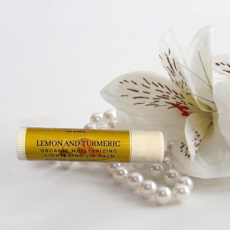 Lemon and Turmeric Moisturizing Lip Balm, Brightening Lip Balm, Lightening Lip Balm, Lip Balm for Dark Lips, Smoker’s Lip Balm