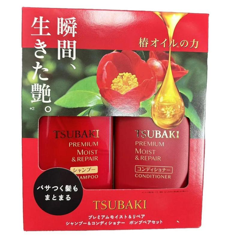 TSUBAKI Premium Moist & Repair Volume & Repair Hair Shampoo & Conditioner Set Ver. 2024 490ml*2 Comfort Floral tsubaki shampoo