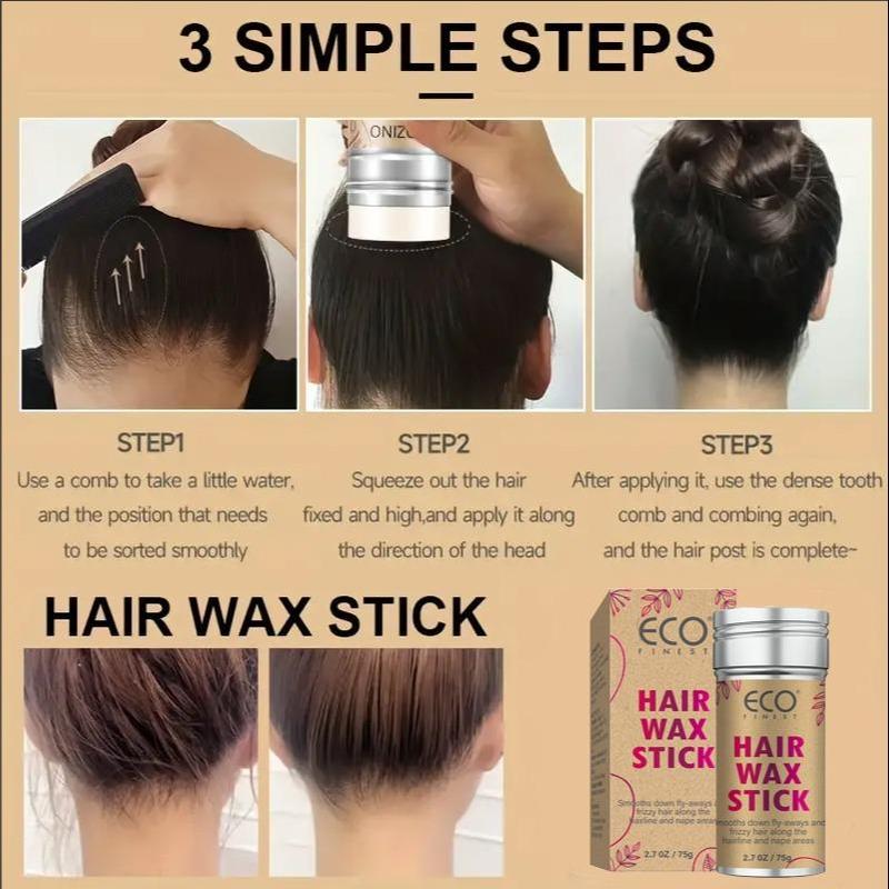 75g Hair Wax Stick, Hair Care & Styling Product, Smooth Hair Stick, Frizzy Hair Styling Wax Stick, Professional Hair Gel Product for Women & Men