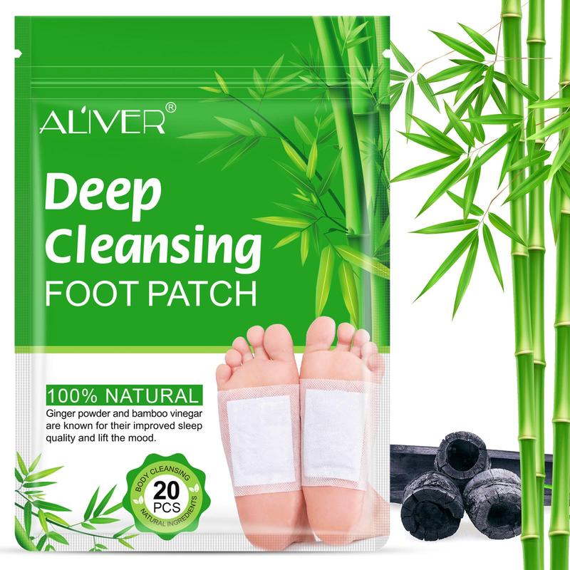 Deep Cleansing Foot Patch, 1 2bags Natural Ginger Powder & Bamboo Charcoal & Wormwood Extract Foot Mask, Foot Care Product for Women & Men