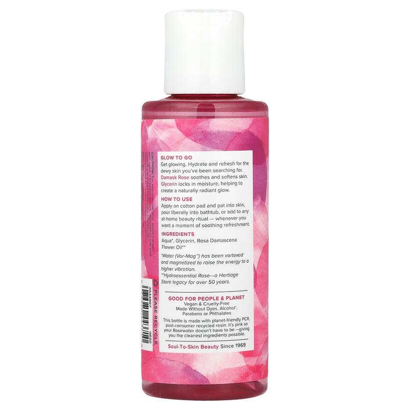 Heritage Store Rosewater & Glycerin, Hydrating Facial Splash, 4 fl oz (118 ml)