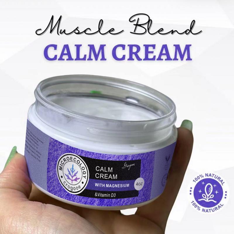 Calming Cream with Magnesium and Vitamin D3 - Organic Moisturizing Body Care Comfort Lotion, Relaxing and Soothing