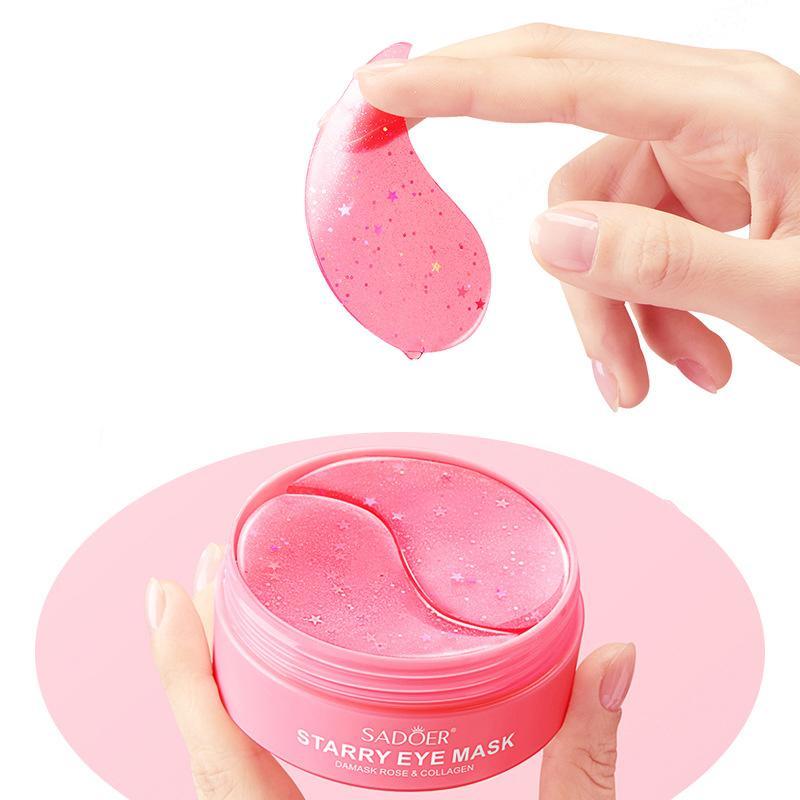 Summer Starry Eye Mask, 60pcs set Moisturizing & Rejuvenating Eye Mask Reducing Dark Circles Puffiness, Daily Hydrating Soothing Under Eye Patches for Puffy Eyes and Dark Circles, Comfort Under Eye Mask for Dark Circles, Back to School Skin Care Product