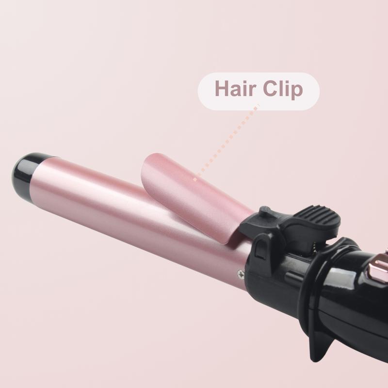 Rotating Curling Iron 1.1 inch Automatic Hair Curler for Beach Waves, Professional Tourmaline Ceramic Auto Curling Wand with 30s Heat-up Comfort