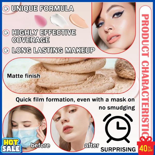 Color Changing Liquid Foundation & CC Cream Makeup Set with Makeup Sponge - Cosmetic, Concealer