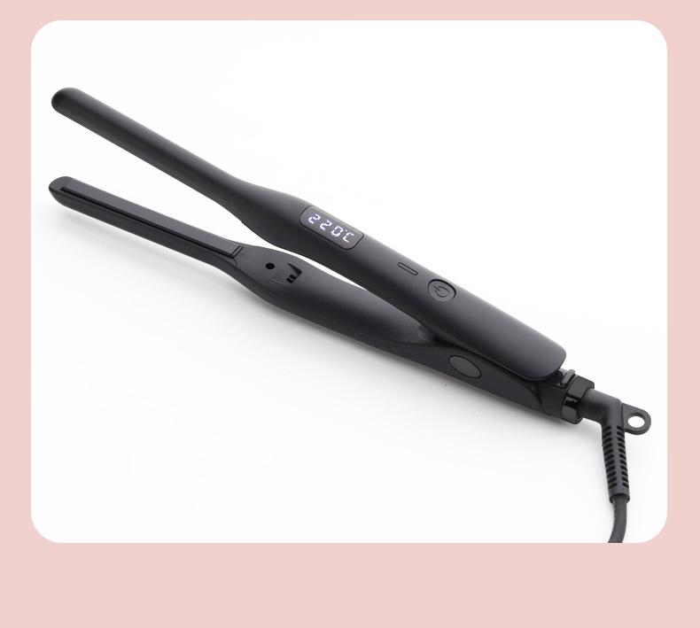 2-in-1 Hair Curler and Straightener with Tourmaline Heating Plate and LED Display - Smooth Comfort Styling Tool