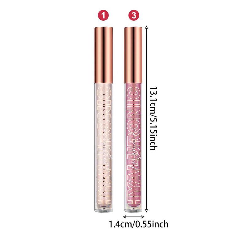 Long Lasting Glitter Lip Gloss, 2 Counts Shimmer Lip Glaze Stick Set, Tinted Moisturizing Liquid Lip Balm, Glossy Lip Glaze, Plumping Lipstick for Summer Gift