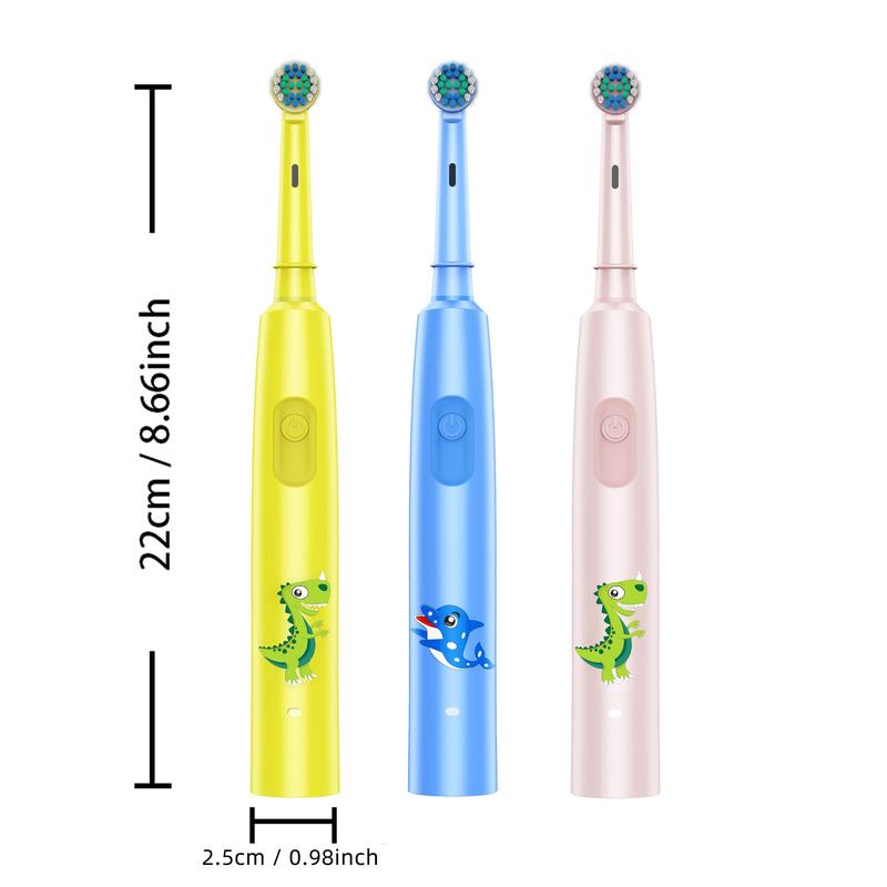 Rotating Electric Toothbrush, 1 Box USB Rechargeable Toothbrush with 8 Counts Replacement Brush Heads, Oral Care Product for Kids, Christmas Gift