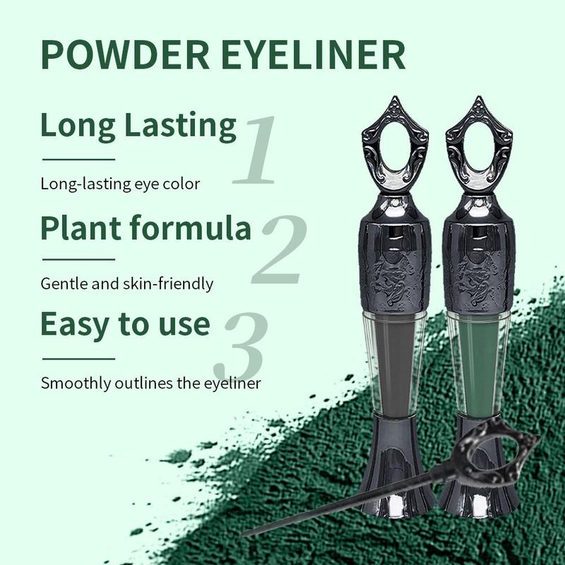 Long Lasting Eyeliner Powder with Brush, 1 Count 2 Counts Mysterious Color Eye Liner Powder, Easy Coloring Eye Makeup Product for Women