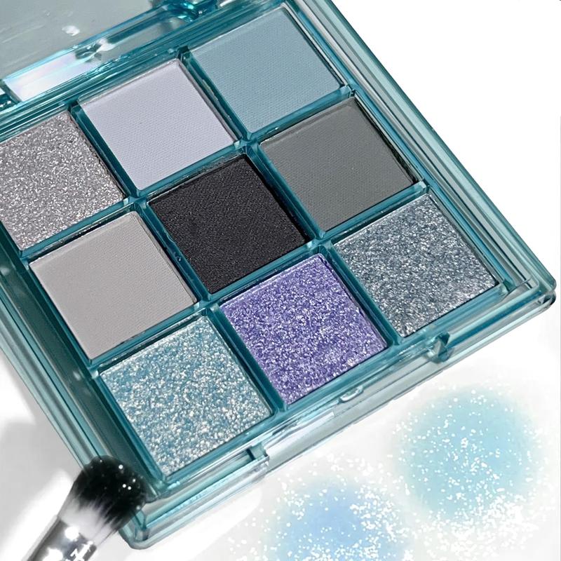 9 Color Eyeshadow Palette, 1 Count Glitter & Matte Eye Shadows Palette, Long Lasting Shimmering Eye Shadow Makeup Products