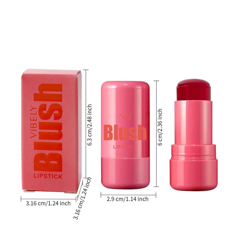 Long Lasting Blush, Multifunctional Blush Stick for Face, Easy Coloring Lip Sticks and Rouge, Moisturizing Lip Stick, Suitable for All Occasions Makeup, Girls and Women Makeup Cosmetic Accessories, Christmas Gift