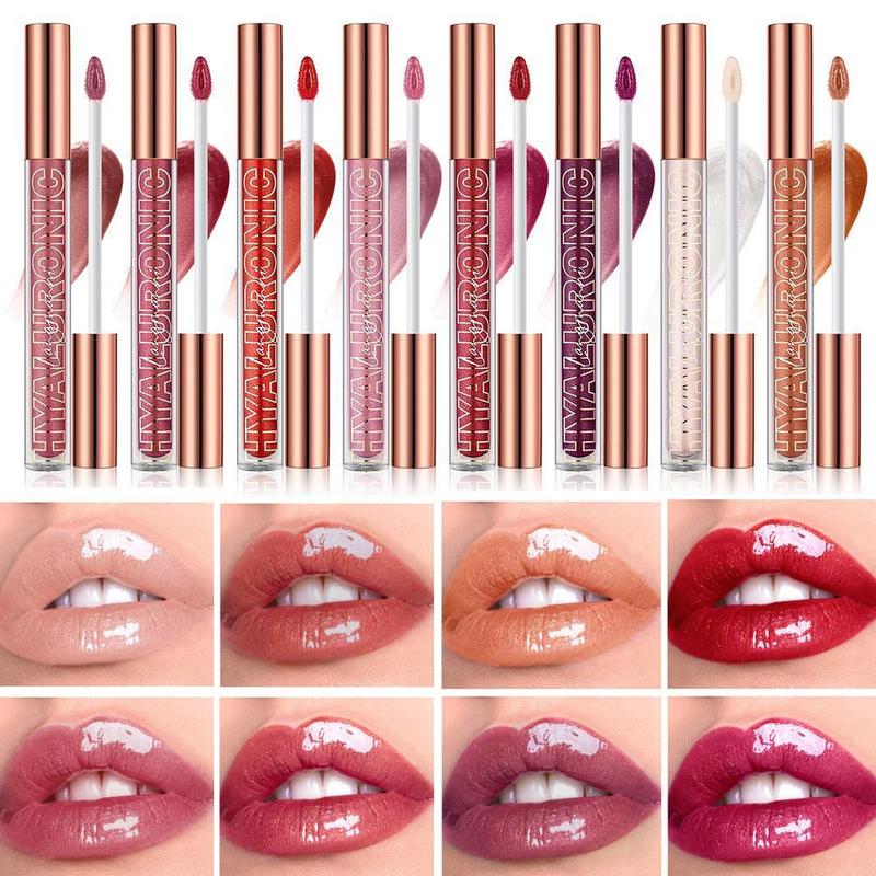 Long Lasting Glitter Lip Gloss, 2 Counts Shimmer Lip Glaze Stick Set, Tinted Moisturizing Liquid Lip Balm, Glossy Lip Glaze, Plumping Lipstick for Summer Gift