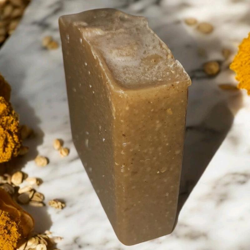 Tumeric, Honey & Oat Real Goats milk soap Hand-Made Body Care Body Wash Organic Eczema Blend Olive Coconut Daily Shea