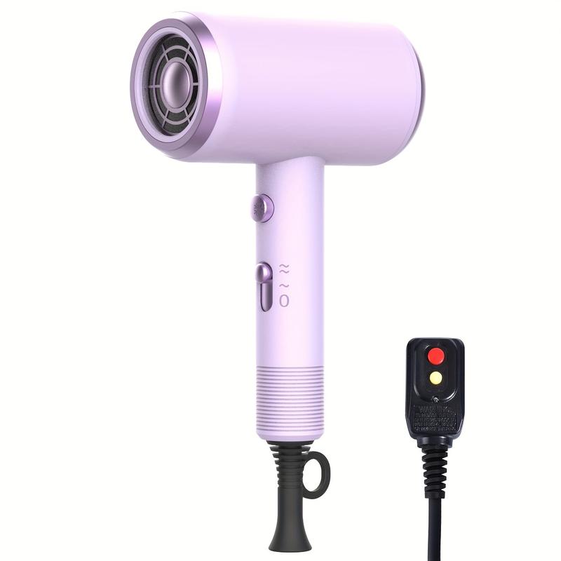 Efficient Ion Hair Dryer, Fast Drying Low Noise Hair Dryer with 1 One Concentrated Air Outlet and 1 One Diffuser Accessories, Suitable for Family Salon Travel, Light and Quiet, Holiday Gifts