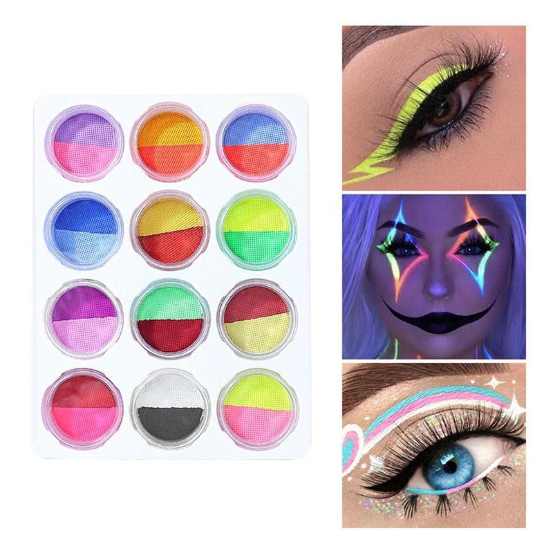 24 Color Water Soluble Body Paint (1 Box), Body Painting DIY Paint Palette, Face and Body Painting Palette for Women & Girls