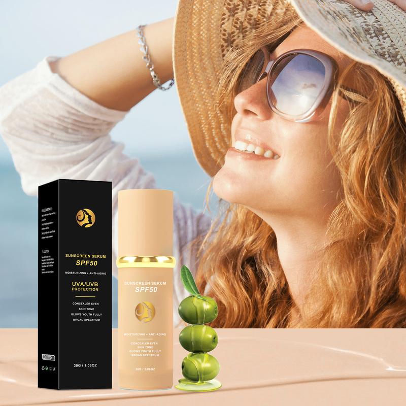 4-in-1 liquid foundation, non-greasy, facial sun protection, skin enhancement, color change, moisturizing, hydrating, whitening, natural looking, waterproof, sweatproof, all skin types