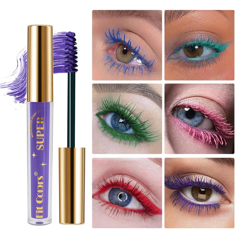 Waterproof Long Lasting Mascara, 6 Counts Colorful Curl Eyelashes Mascara, Eyelashes Lengthening Volumizing Defining, Professional Eye Makeup Products