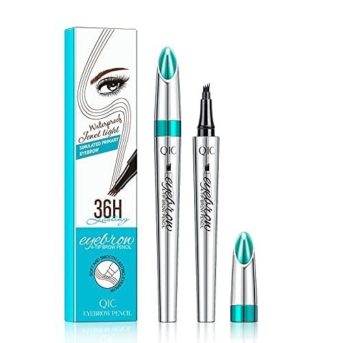 Eyebrow Pencil Waterproof Liquid Pen Eyebrow Microblading Pen - Eye Makeup Eyebrow Pen Micro 4 Point Brow Pen Long-Lasting Natural Eyebrow Hair (dark coffee)