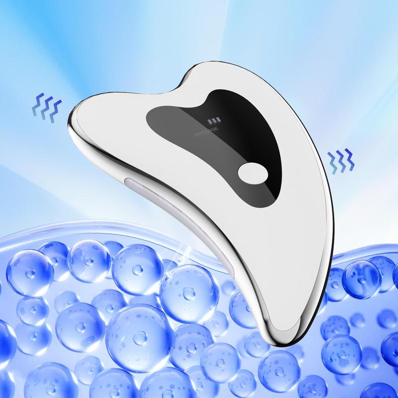 Full Body Massager, Rechargeable Gua Sha Board, Skin Care, Vibrating Heat Compress Face and Neck Scraping Instrument Face Scraping Massager, Face Eyes Neck Body Scraping Beauty Instrument, Holiday Gift