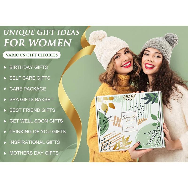 Self Care Gifts for Women Get Well Soon Gifts Basket, Christmas Birthday Gifts for Women Care Package Relaxing Spa Gifts Thinking of You Gifts with Blanket, Unique Gifts for Mom Her Best Friend Sister