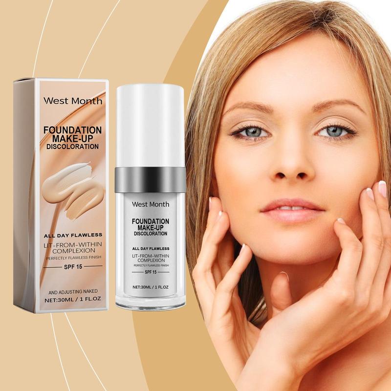 Long Lasting Foundation, Moisturizing Natural Foundation, Full Coverage Flawless Makeup Cream, Makeup Product for Women & Girls