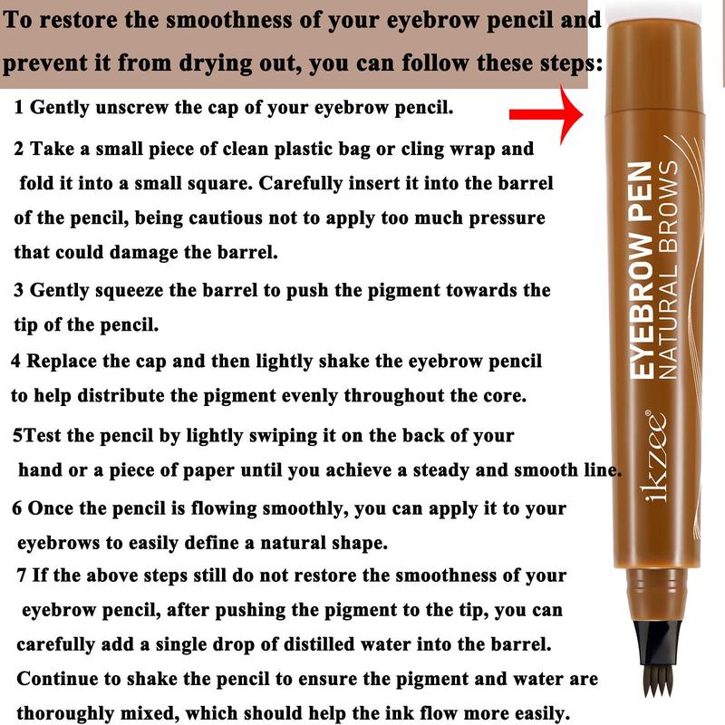 Double-ended Eyebrow Pencil with Eyebrow Brush Set, Long Lasting Eyebrow Pencil, Brow Styling Brush, High Pigmented Brow Shading & Filling Pencil, Makeup Tool, Christmas Gift