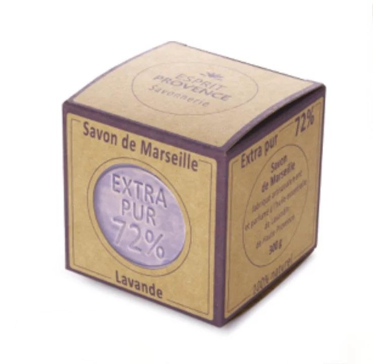 Extra Pure Lavender Essential Oil Marseille Soap, 100g Cube