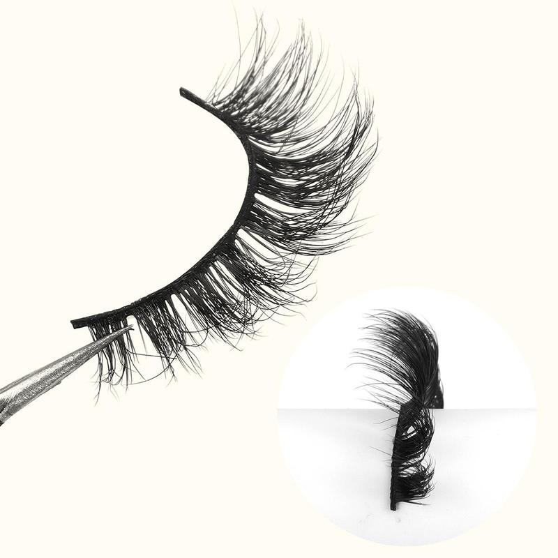 Summer Fluffy False Eyelash Extensions, 20 Pairs Wispy Faux Cluster Lashes for Lash Extensions, Lightweight Natural Curling Eye Makeup Strip Lashes, Lashes Extension Kit