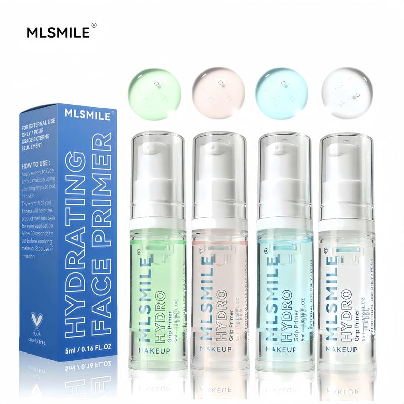 Moisturizing Makeup Primer, 4 Counts set Long Lasting Makeup Primer, Invisible Pore Primer, Facial Primer, Full Coverage Flawless Makeup Cream, Christmas Gift