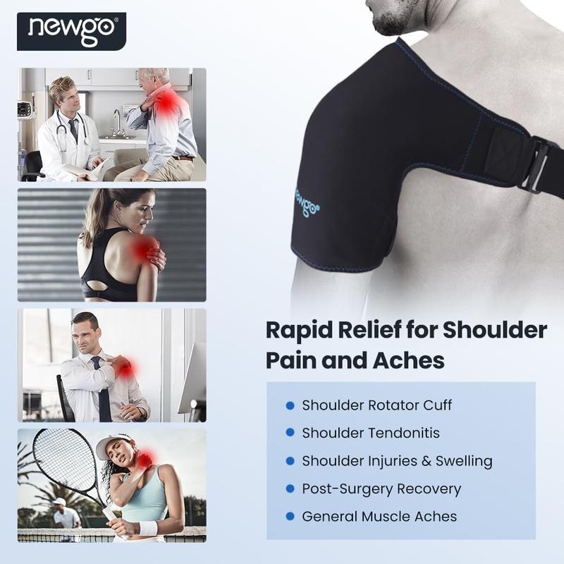 Shoulder Ice Rotator Cuff Cold Therap, FSA or HSA Eligible Shoulder Ice Wrap Cold Shoulder Pain Relief, Recovery After Surgery, Swelling, Tendonitis (Medium Size)