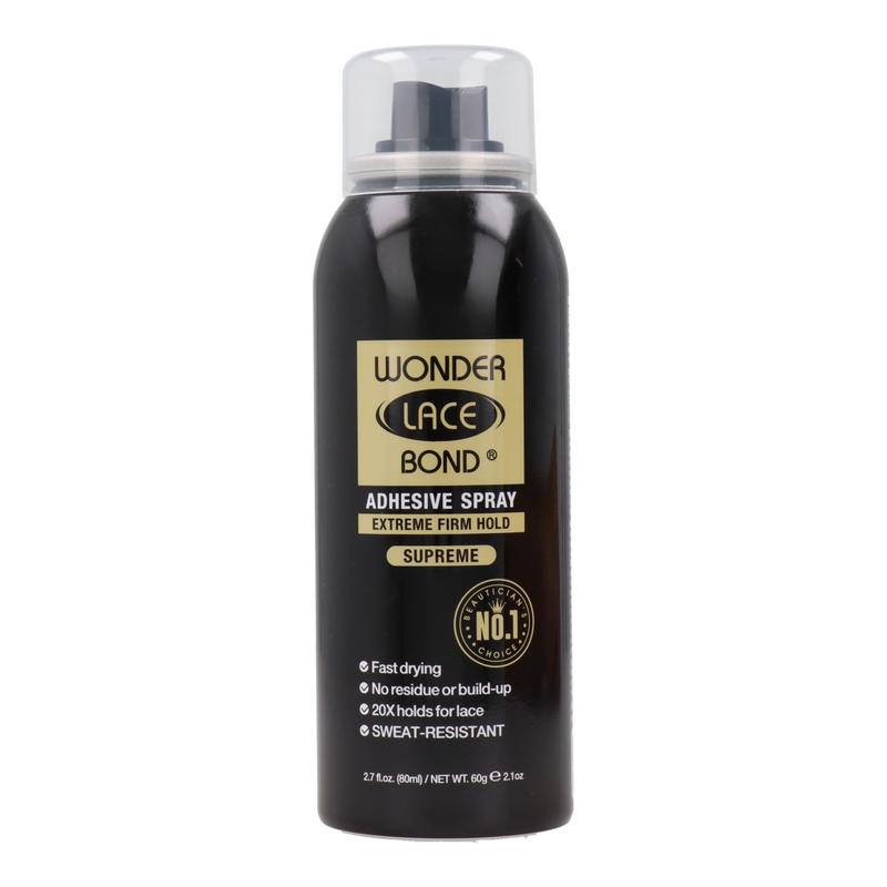 Wonder Lace Bond Adhesive Spray -  ( Firm Hold), 2.7 fl. oz.  80ml | Fast Drying, No , No Build up,  Hold, All-Day Hold, Daily Wig Application