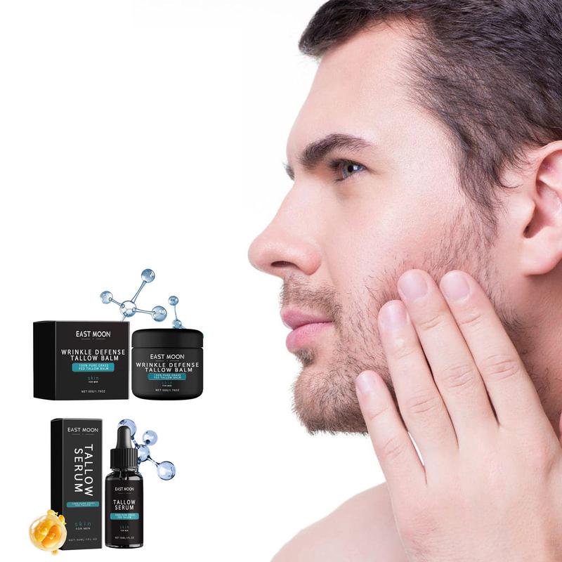 Men's Facial Skincare Kit, 1 Set Moisturizing Facial Serum & Facial Cream, Facial Skin Care Product For Men