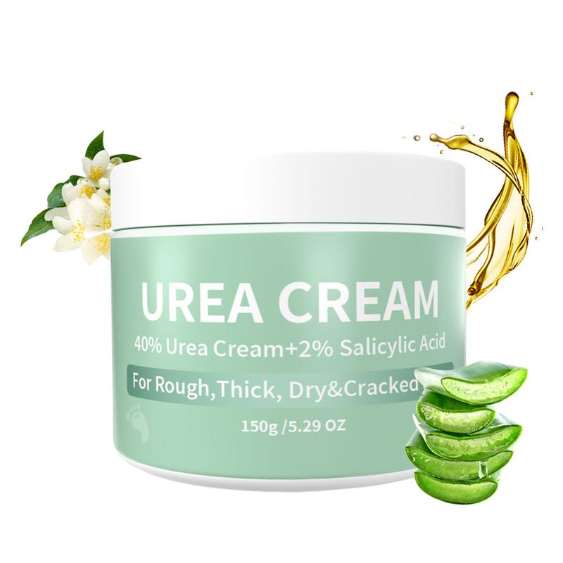 Urea Cream 40%+2% Salicylic Acid, 5.29 oz-DualPurpose Foot & Hand Cream Enriched with Hyaluronic Acid, Tea Tree Oil, & Aloe Vera for Deep Moisturization & Effective Callus Removal