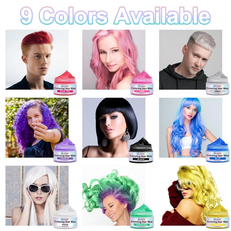 120g Semi-permanent Hair Dye, 9 Colors Hair Color Mud, Gentle Coloring Hair Dye, Hair Care & Styling Product for Women & Men