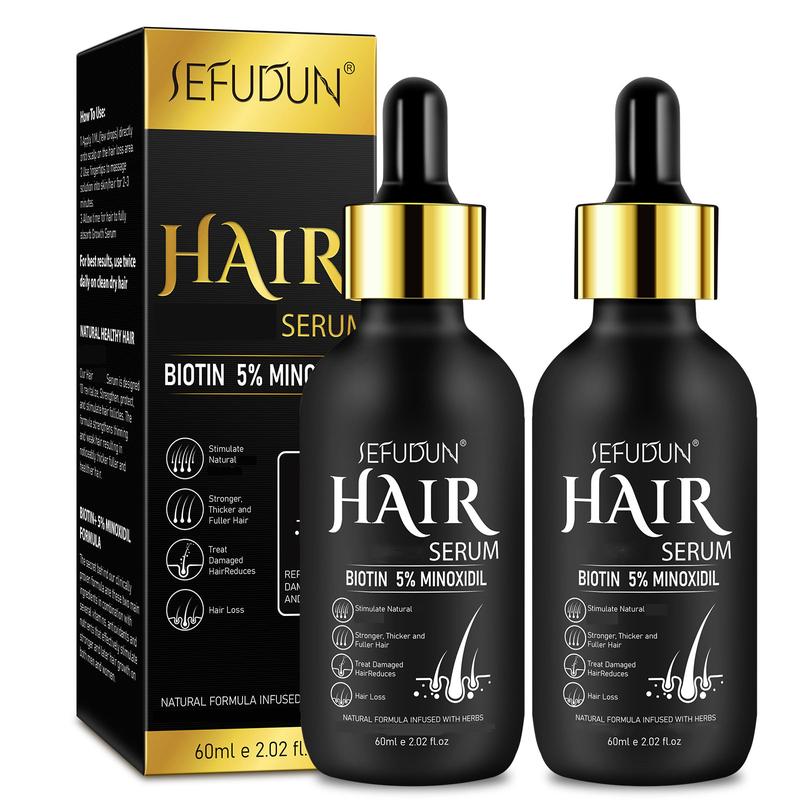 Sefudun Hair Growth Serum 60ml - Minoxidil 5% & Biotin for Thicker, Fuller Hair Comfort Hair Care