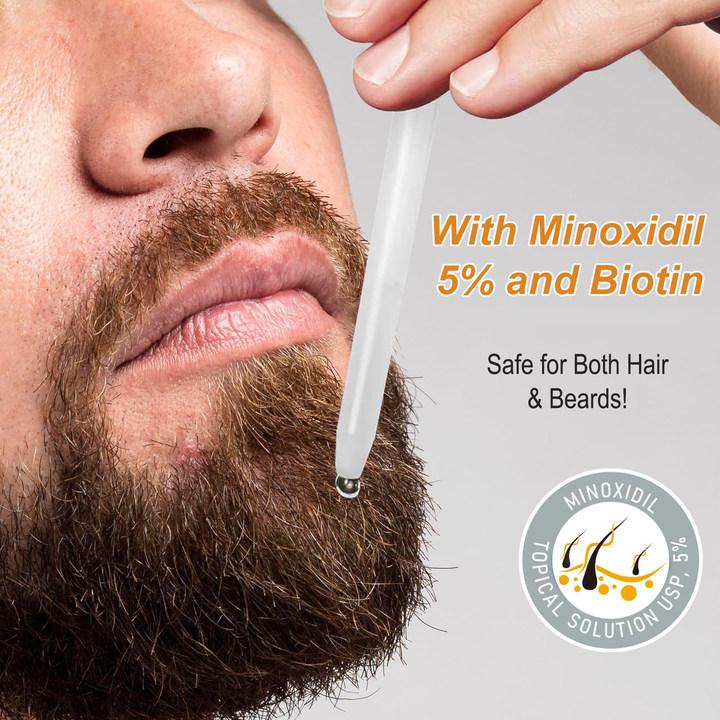 5% Minoxidil Hair Serum for Men and Women, Hair Care Serum for Thicker Longer Fuller Hair, with Hair Roller Set