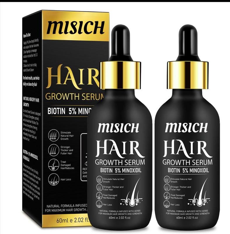 5% Minoxidil Hair Serum(60ml) for Men and Women With Hair Roller Set beard growth oil