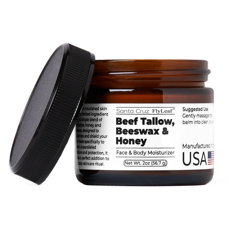 Beef Tallow Beeswax and Honey Face Moisturizer for Acne