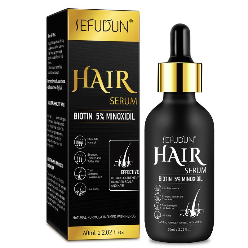 Sefudun Hair Growth Serum 60ml - Minoxidil 5% & Biotin for Thicker, Fuller Hair Comfort Hair Care