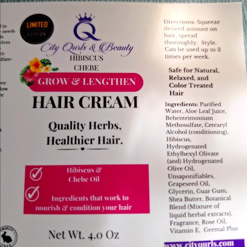 Hibiscus Shea & Chebe Hair Cream Length Retention Moisture