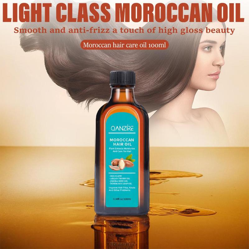 100ml Natural Argan Oil for Dry & Damaged Hair, Vegan Hair Growth Serum with Jojoba Oil Designed for Hair Loss & Dry Scalp Treatment, Aroma-Packed Formula with Shea Moisture for Frizz Control