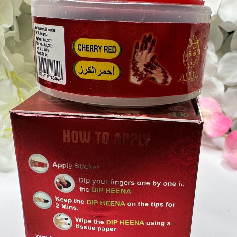 Cherry Red henna  dip henna paste Fragrance Free