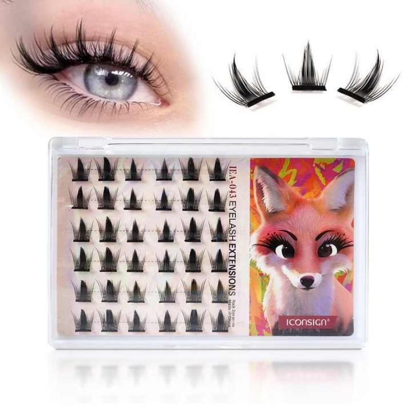 Individual False Eyelashes,1 Set Natural False Eyelashes, Individual Lash Extensions Cluster Lashes, DIY Lash Extension Supplies Reusable Eyelash Clusters