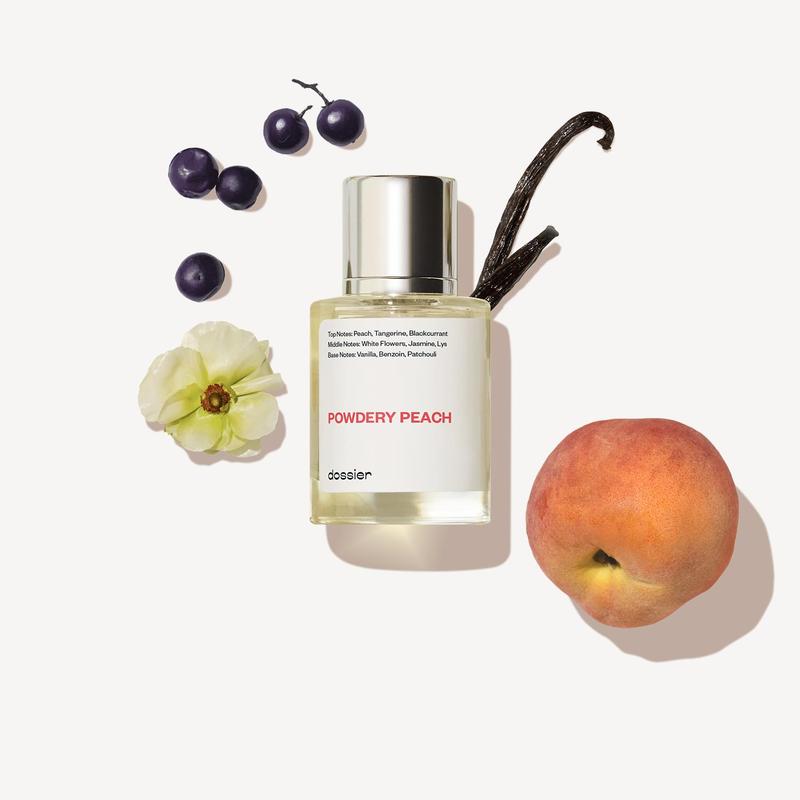 Powdery Peach, Dossier, Women, 50ml, Eau De Parfum, Peach, Tangerine, Blackcurrant, Jasmine, White Flowers, Vanilla, Patchouli