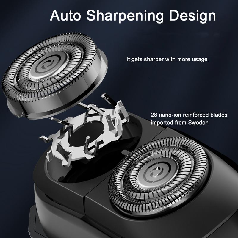 Portable Electric Shaver,Travel Men's Razor for Men, Beard shaver Traveler Mini And Portable Suitcase Design Double-Ring Magnetic Cutter ,Office,Business,Travel Gift